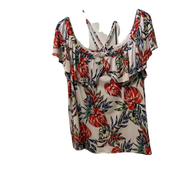 seven forty two Tops - seven forty two Floral Leaf Flowy Shirt Large